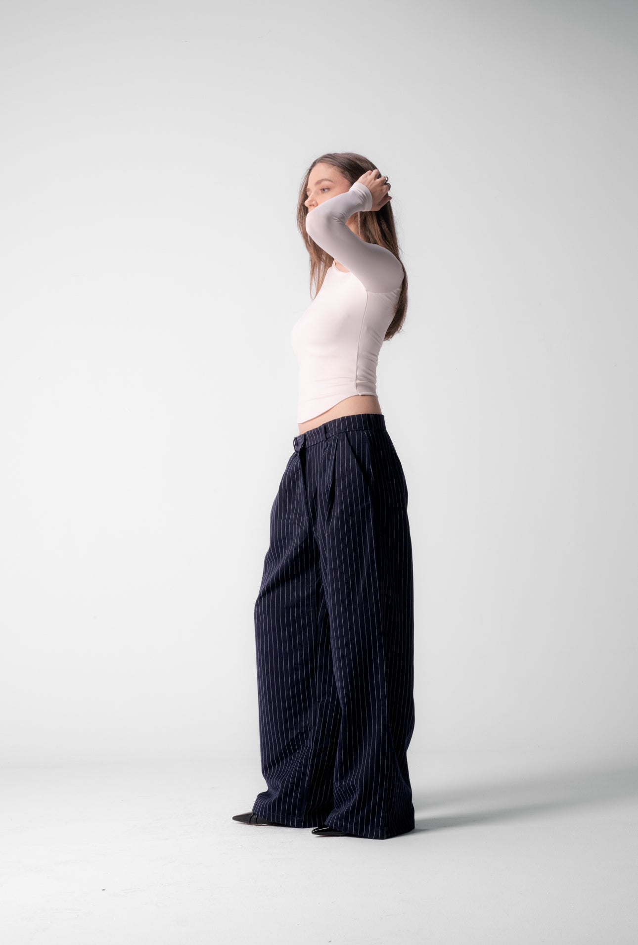 Blue striped pants
