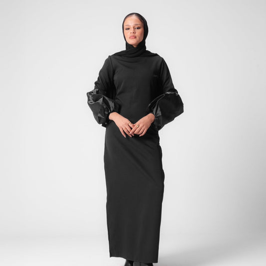 Noir Puff Dress