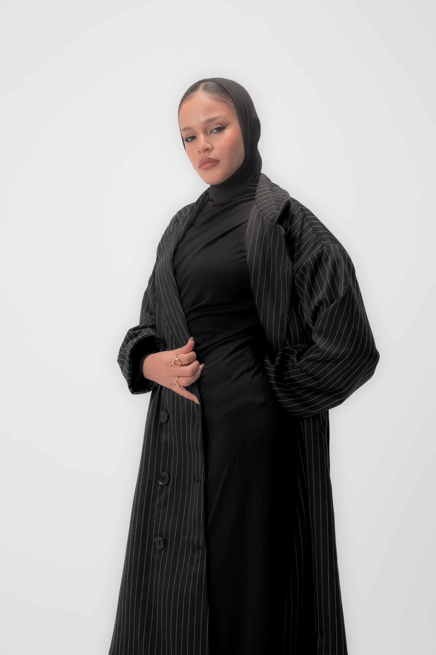 Black Striped Coat