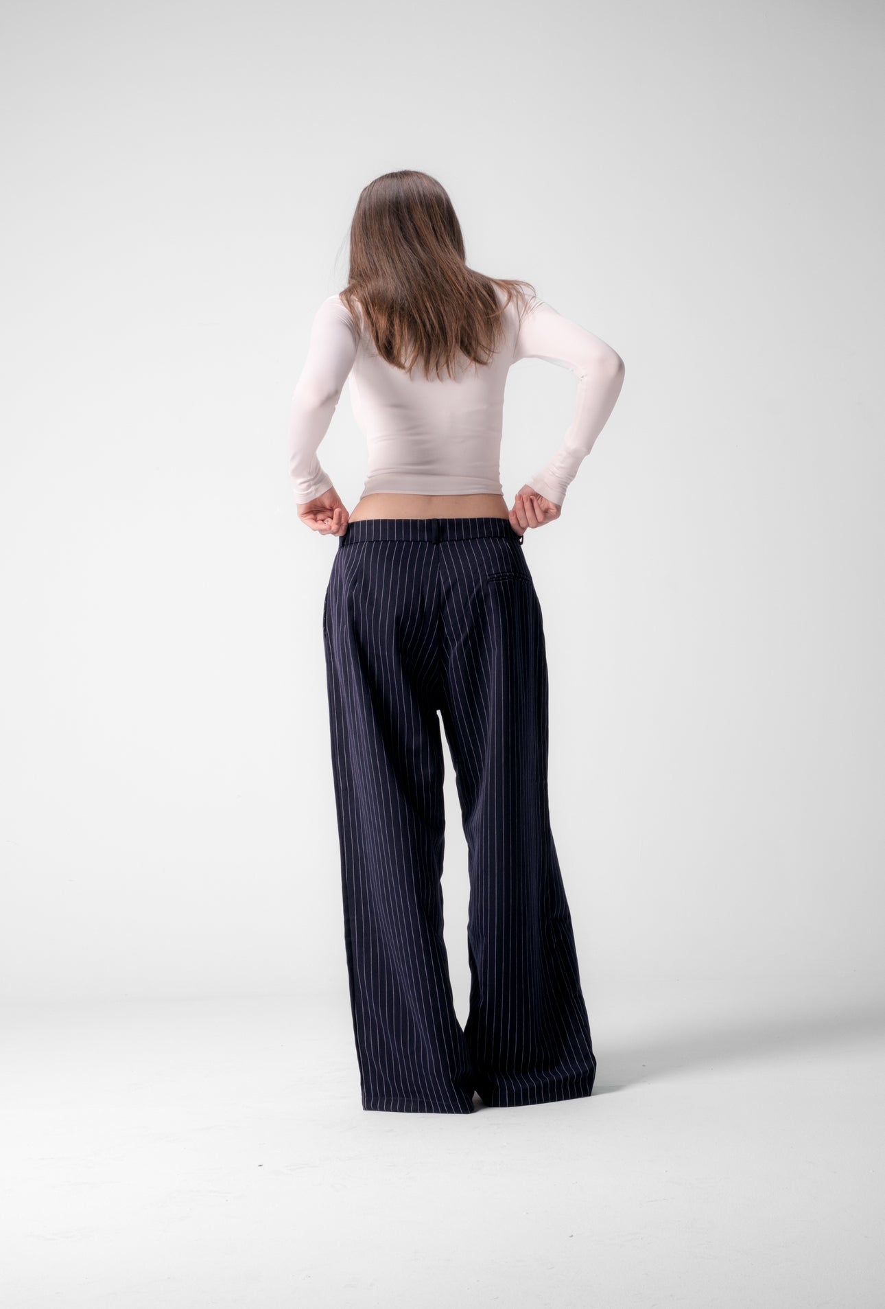 Blue striped pants