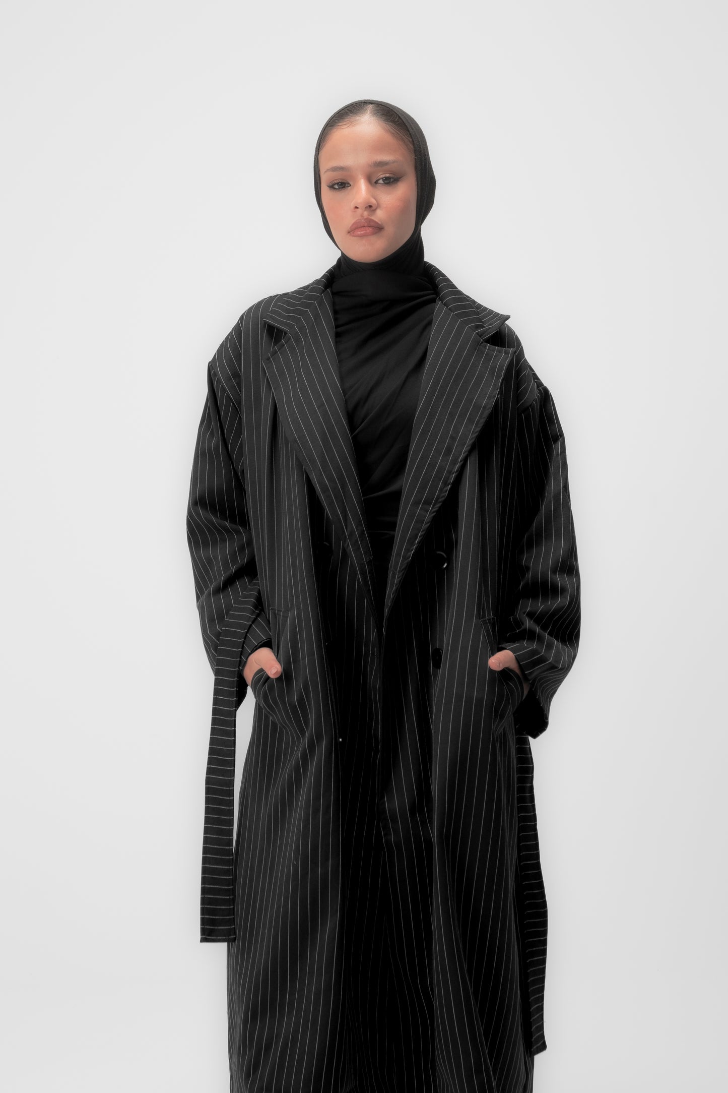 Black Striped Coat