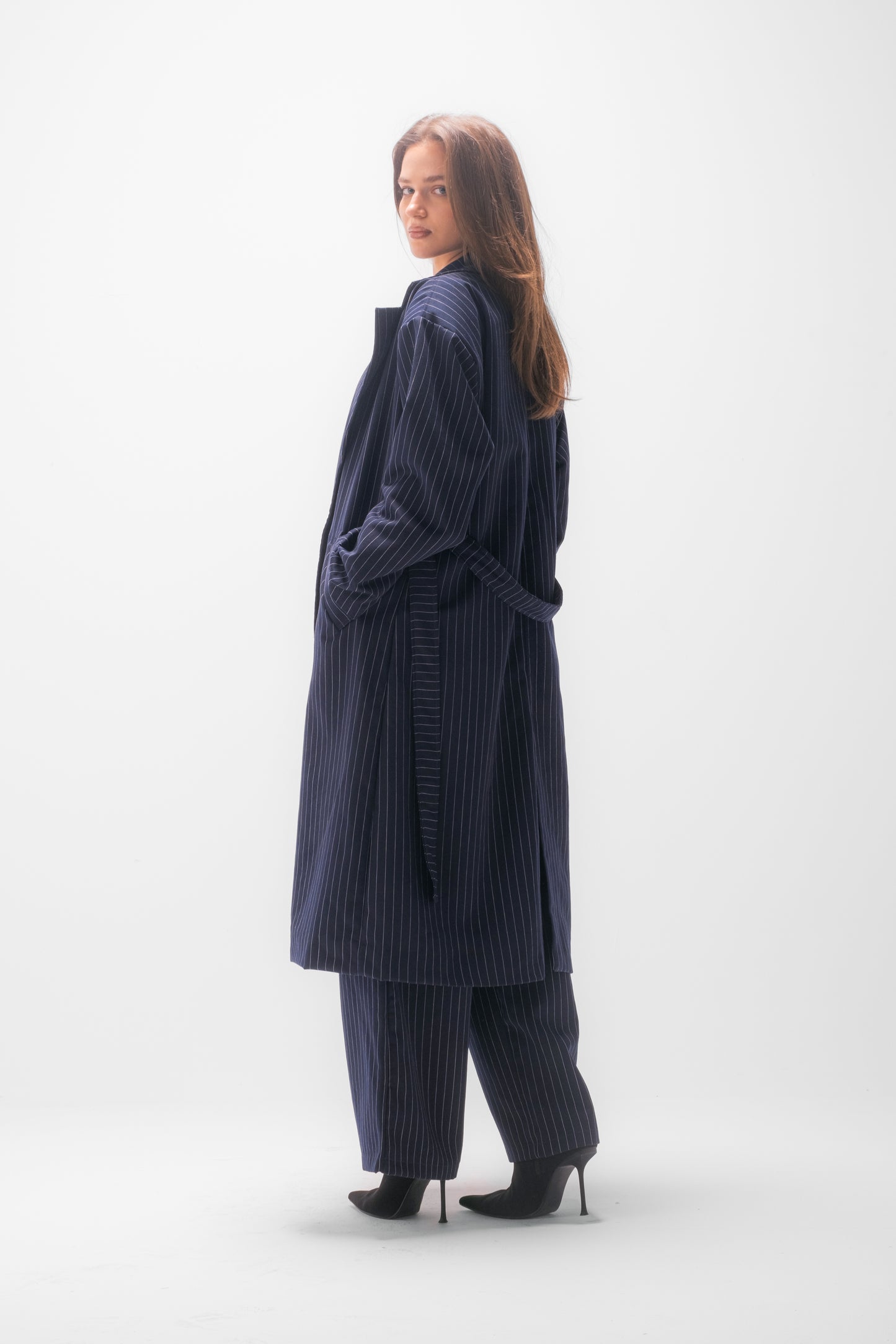 Blue striped coat