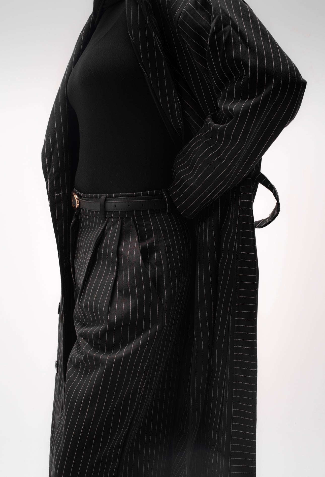Black Striped Pants