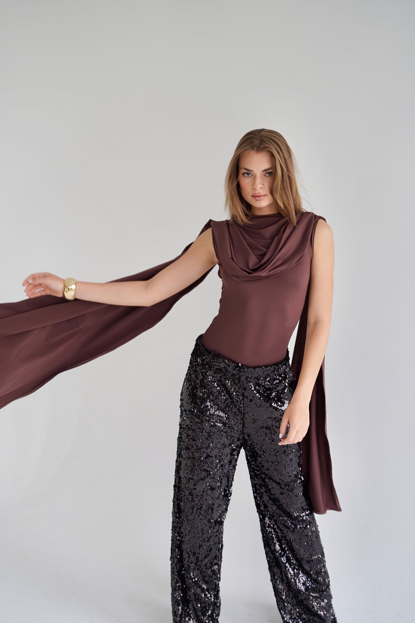 The Drama Bodysuit - Brown