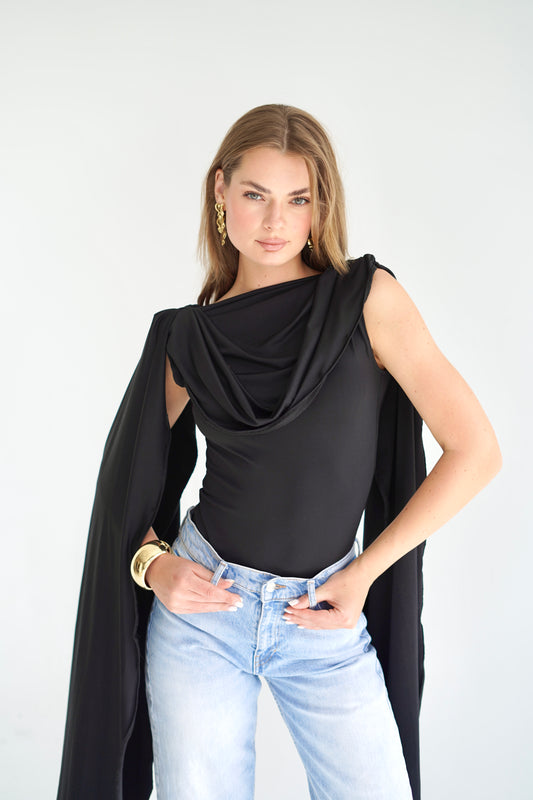 The Drama Bodysuit - Black
