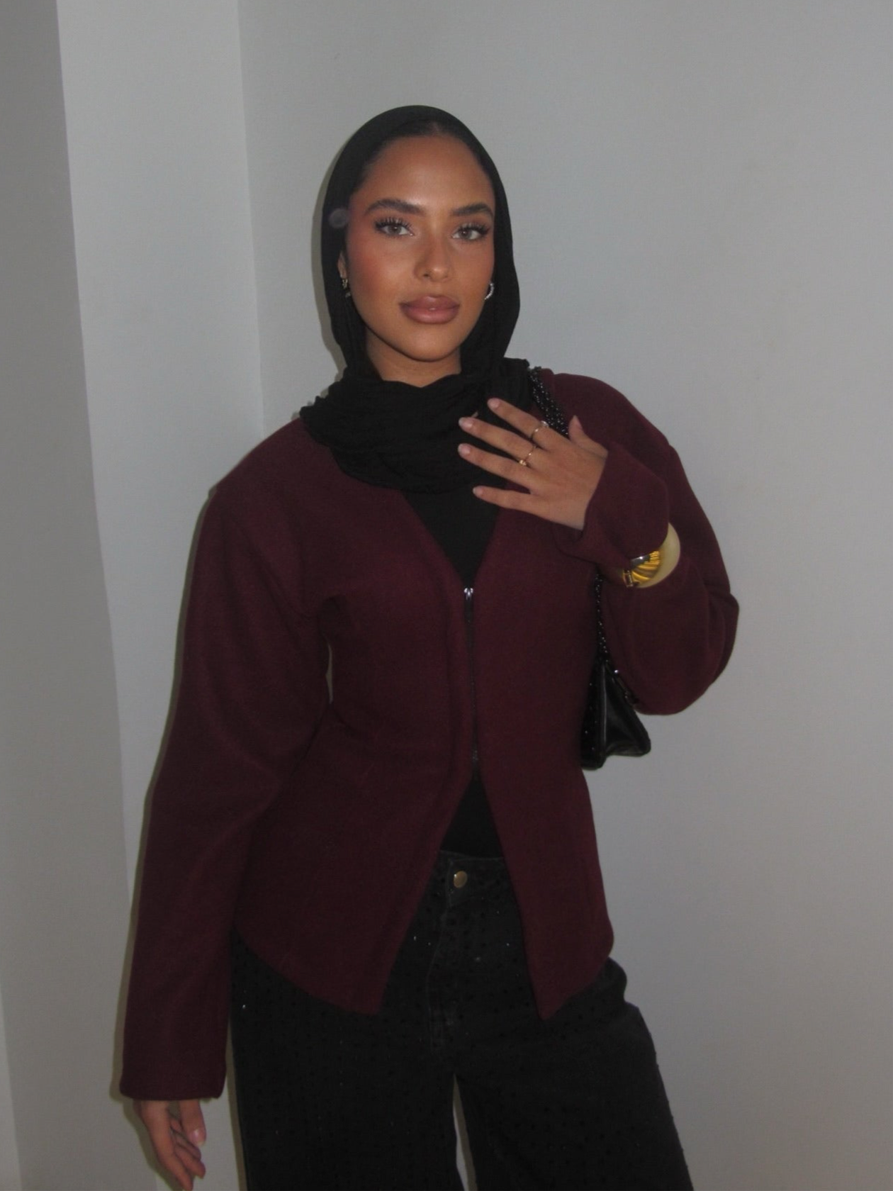 Burgundy Cardigan