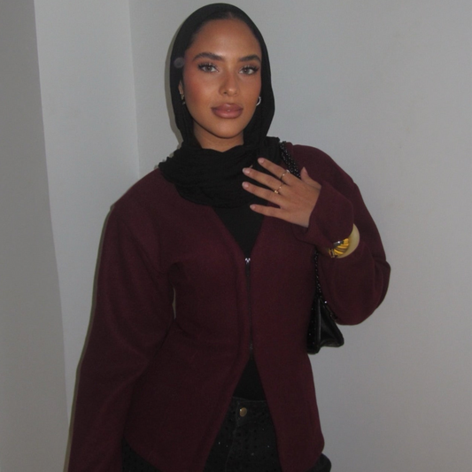 Burgundy Cardigan