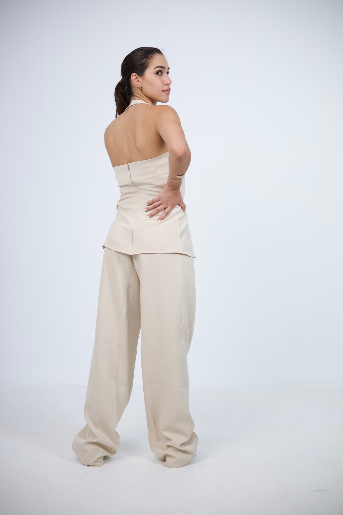 Blossom Edge Pants - Beige